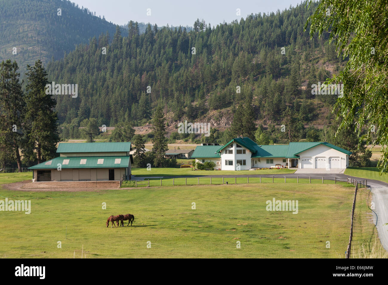 Luxury Home in Montana,USA Stock Photo Alamy