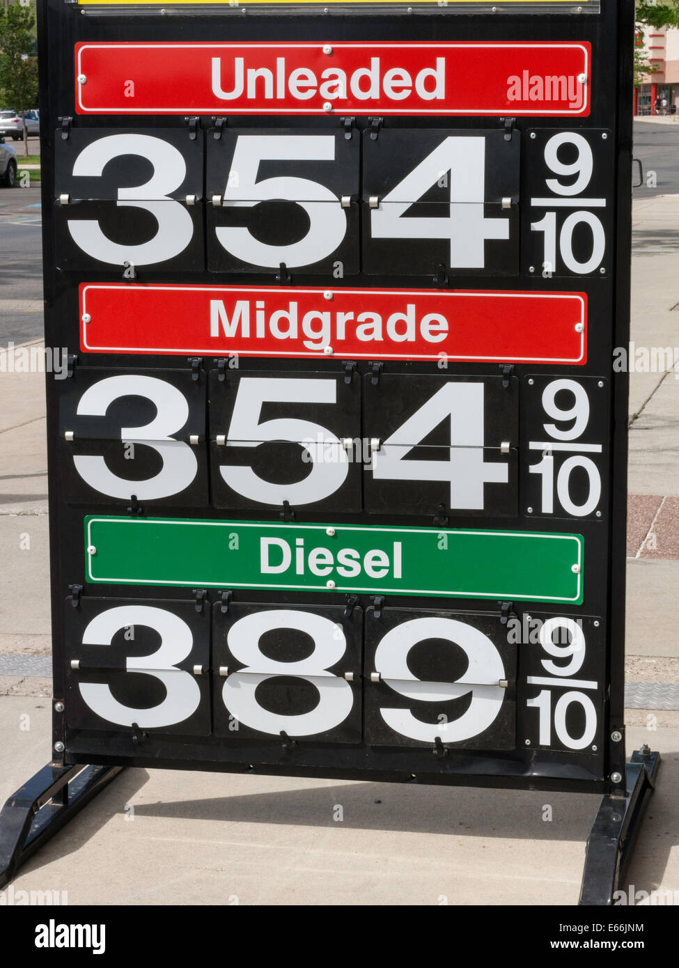 Gasoline Price Sign,, USA Stock Photo - Alamy