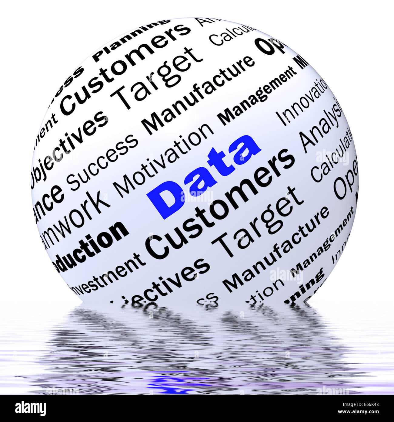 Data Sphere Definition Displaying Digital Information Or Database Stock
