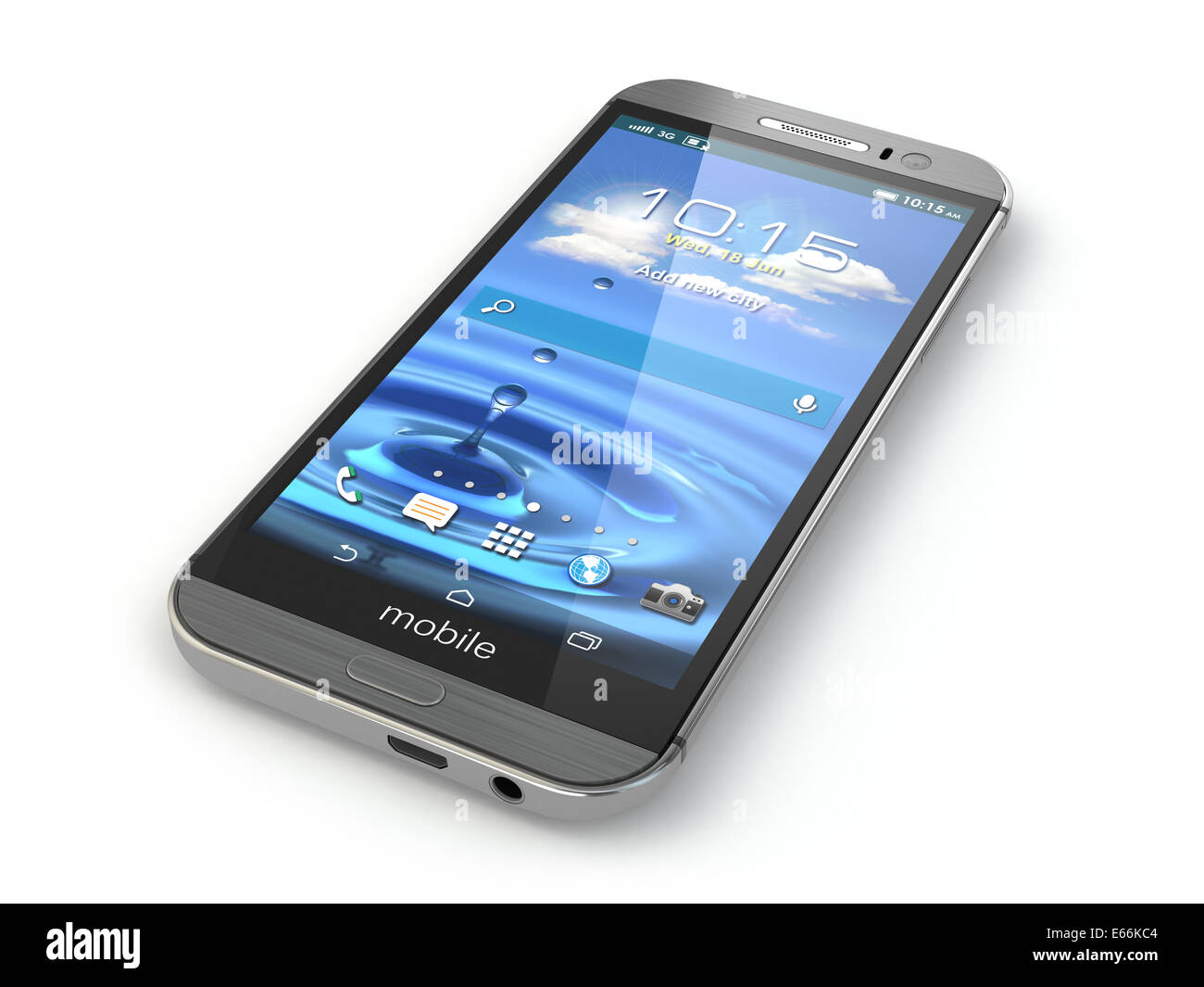 Smartphone, mobile phone on white isolated background. 3d Stock Photo ...