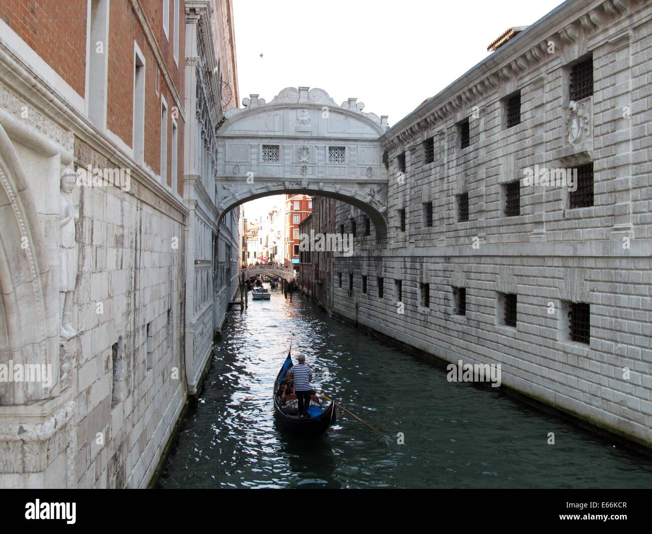 The Bridge Of Sighs in Venice. Stock Photo