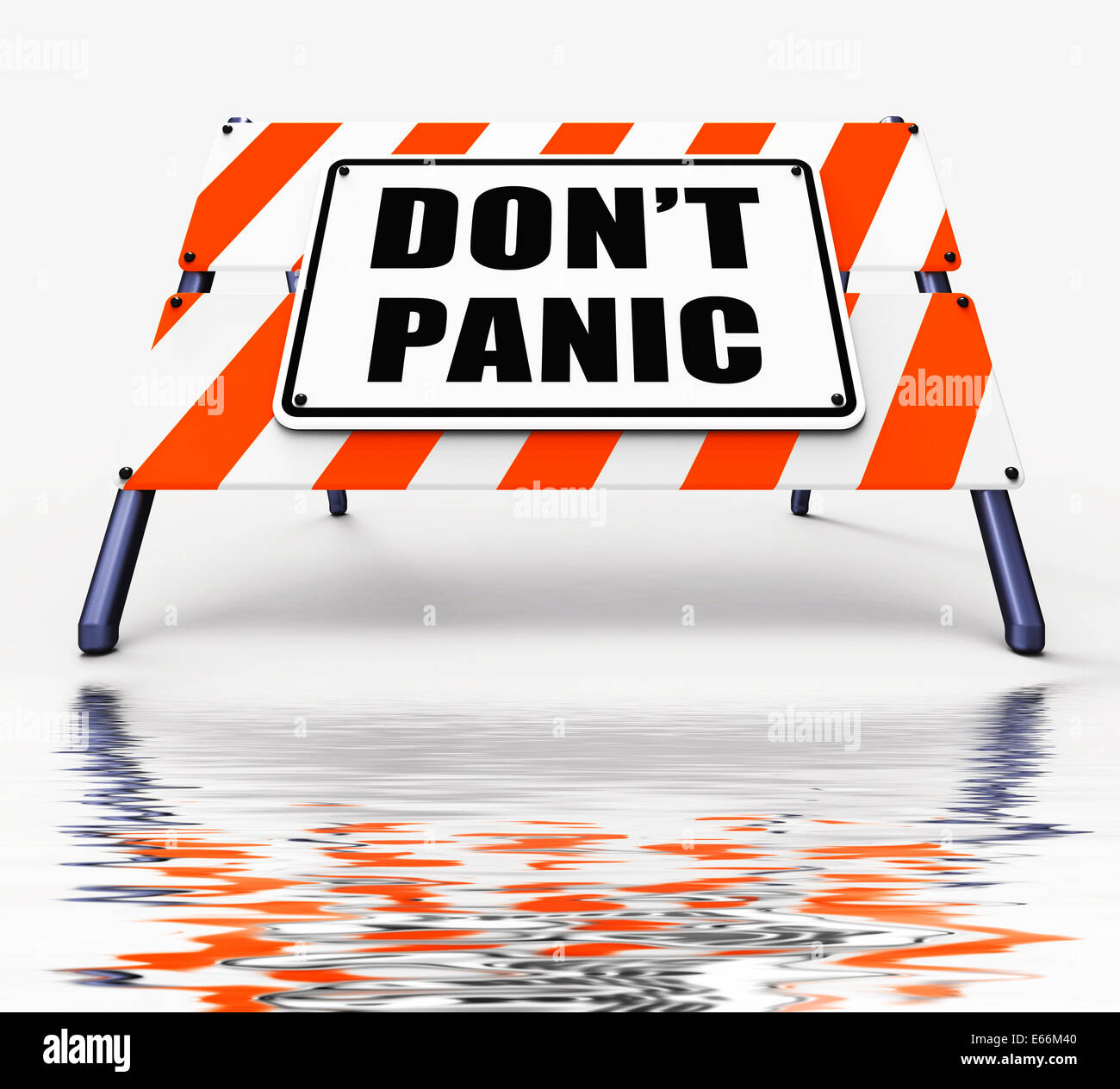 Dont Panic Sign Displaying Relaxing and Avoid Panicking Stock Photo