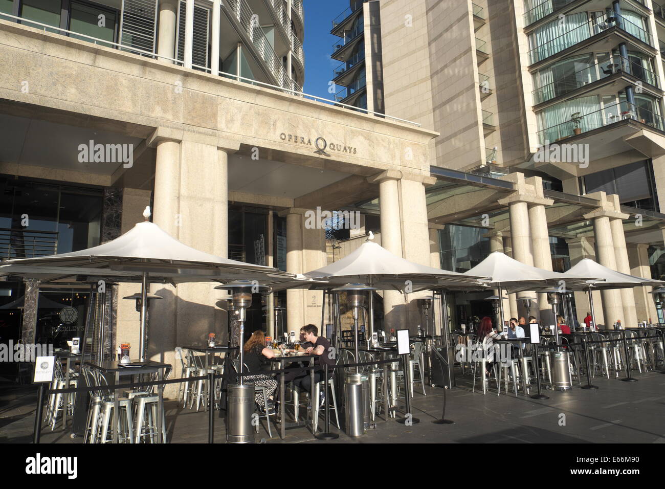 East circular quay in sydney city centre with opera quays restaurant and bar Stock Photo