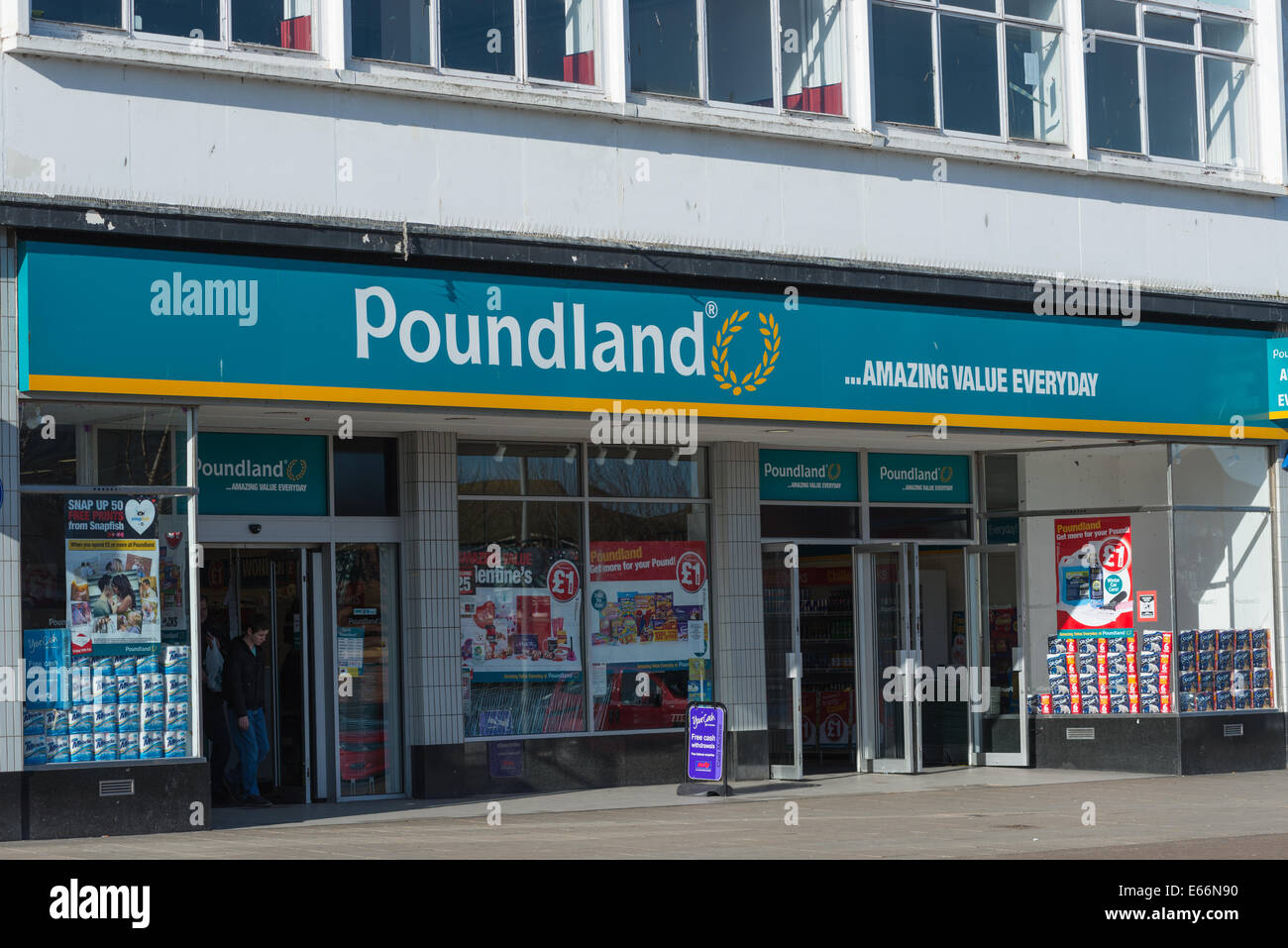 Poundland discount store in Great Yarmouth, England Stock Photo