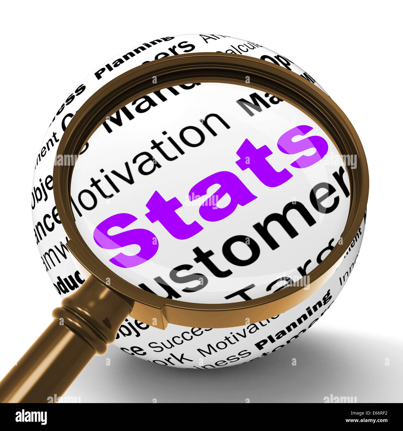 Stats Magnifier Definition Showing Business Reports Analysis And Figures Stock Photo