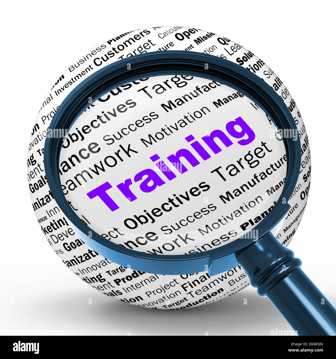 Training Magnifier Definition Shows Instructing Couching Or