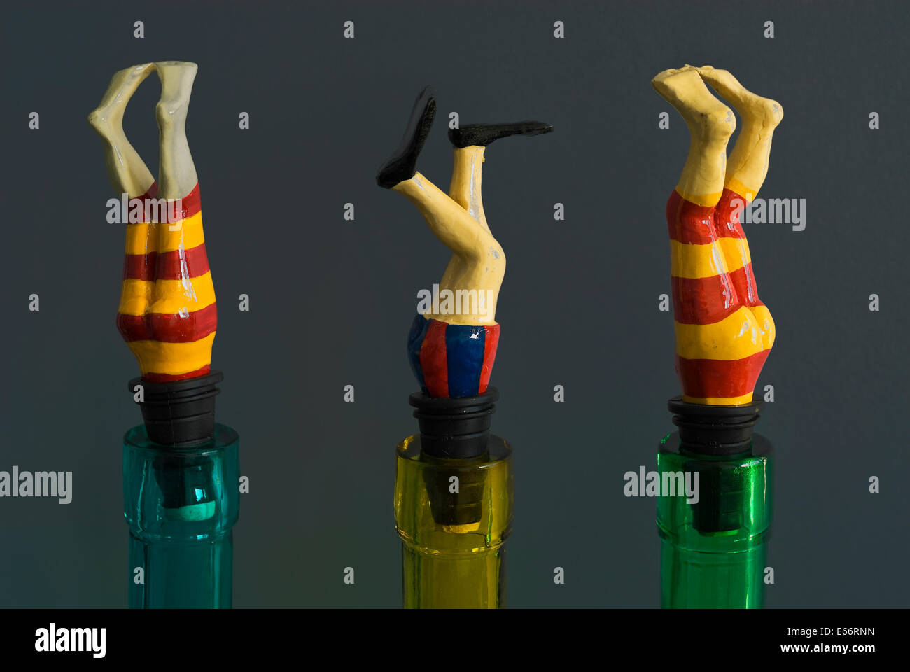 Novelty wine bottle stoppers Stock Photo Alamy