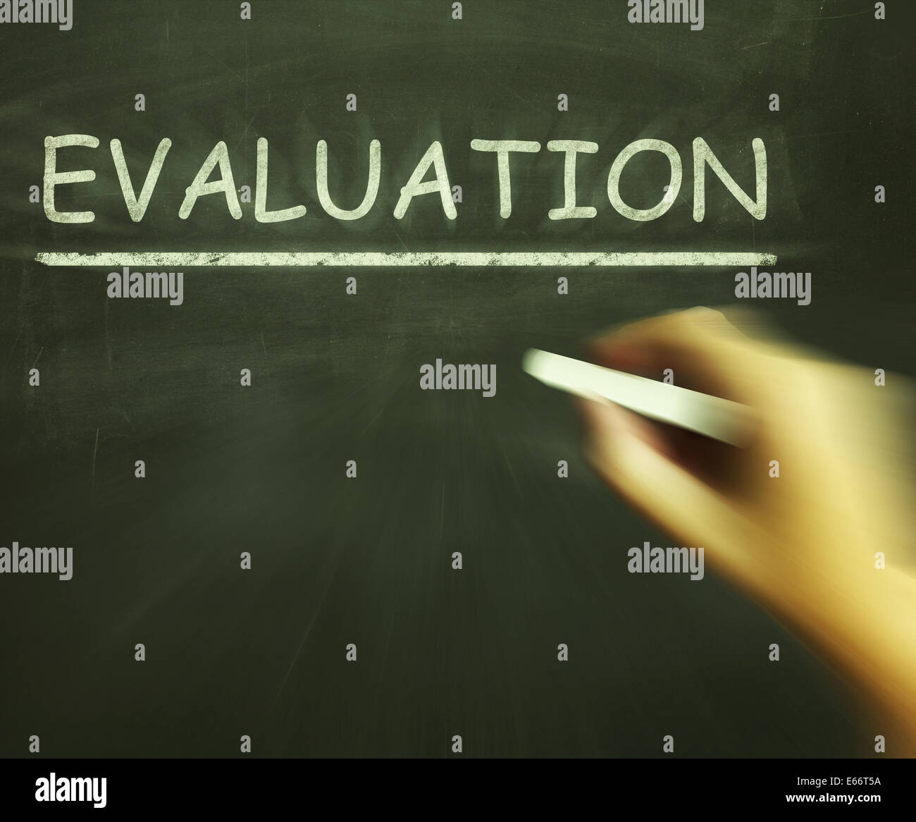 Evaluation Chalk Meaning Judgement Interpretation And Opinion Stock
