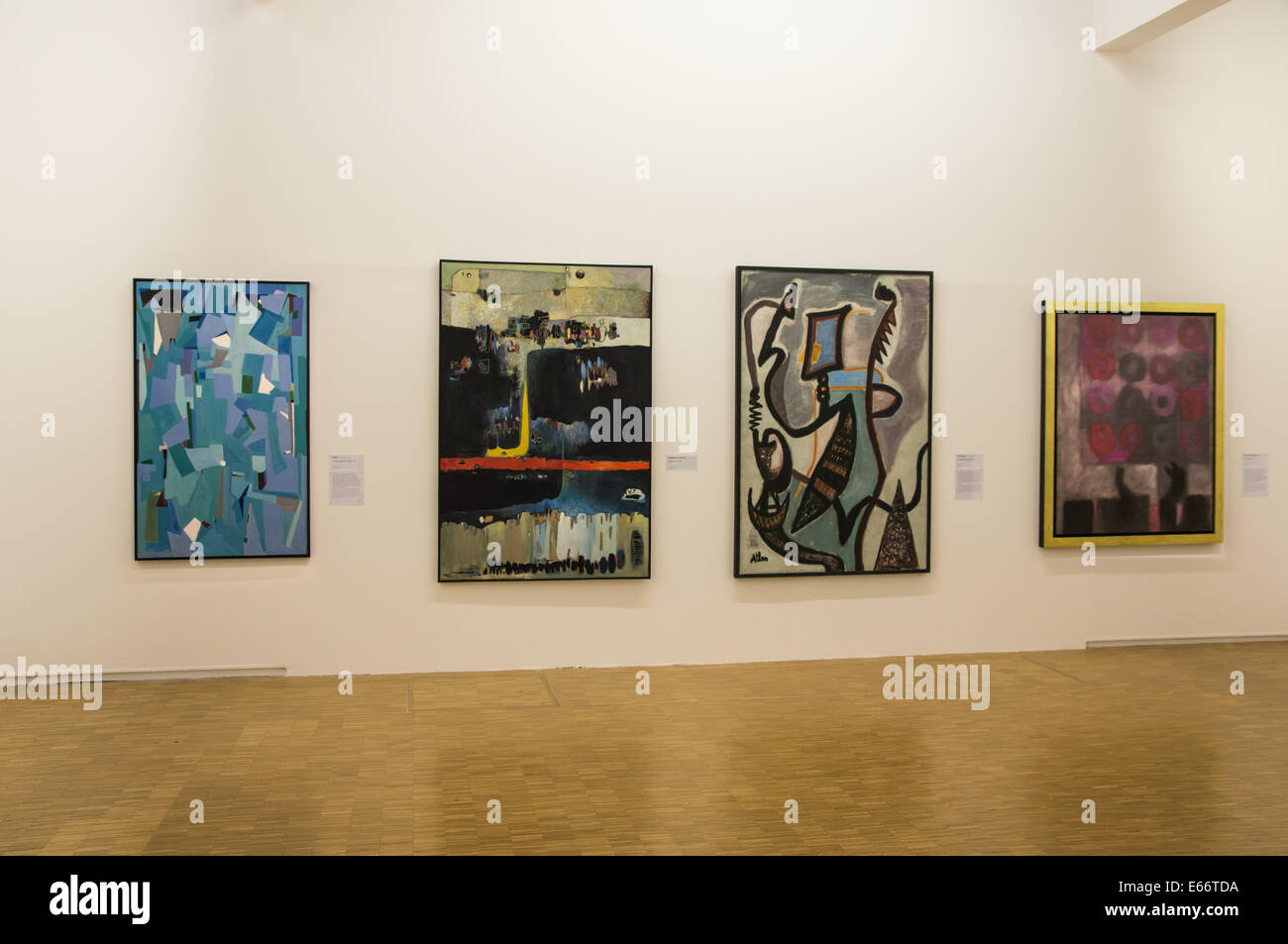 Modern art paintings at the Centre Georges Pompidou in Paris, France Stock Photo