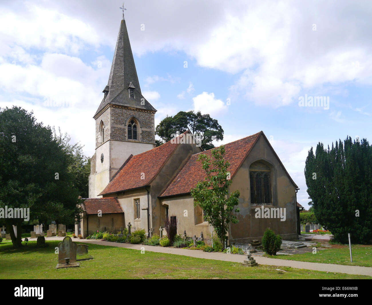 A shot of All Saints Church in Datchworth,Hertfordshire.UK Stock Photo