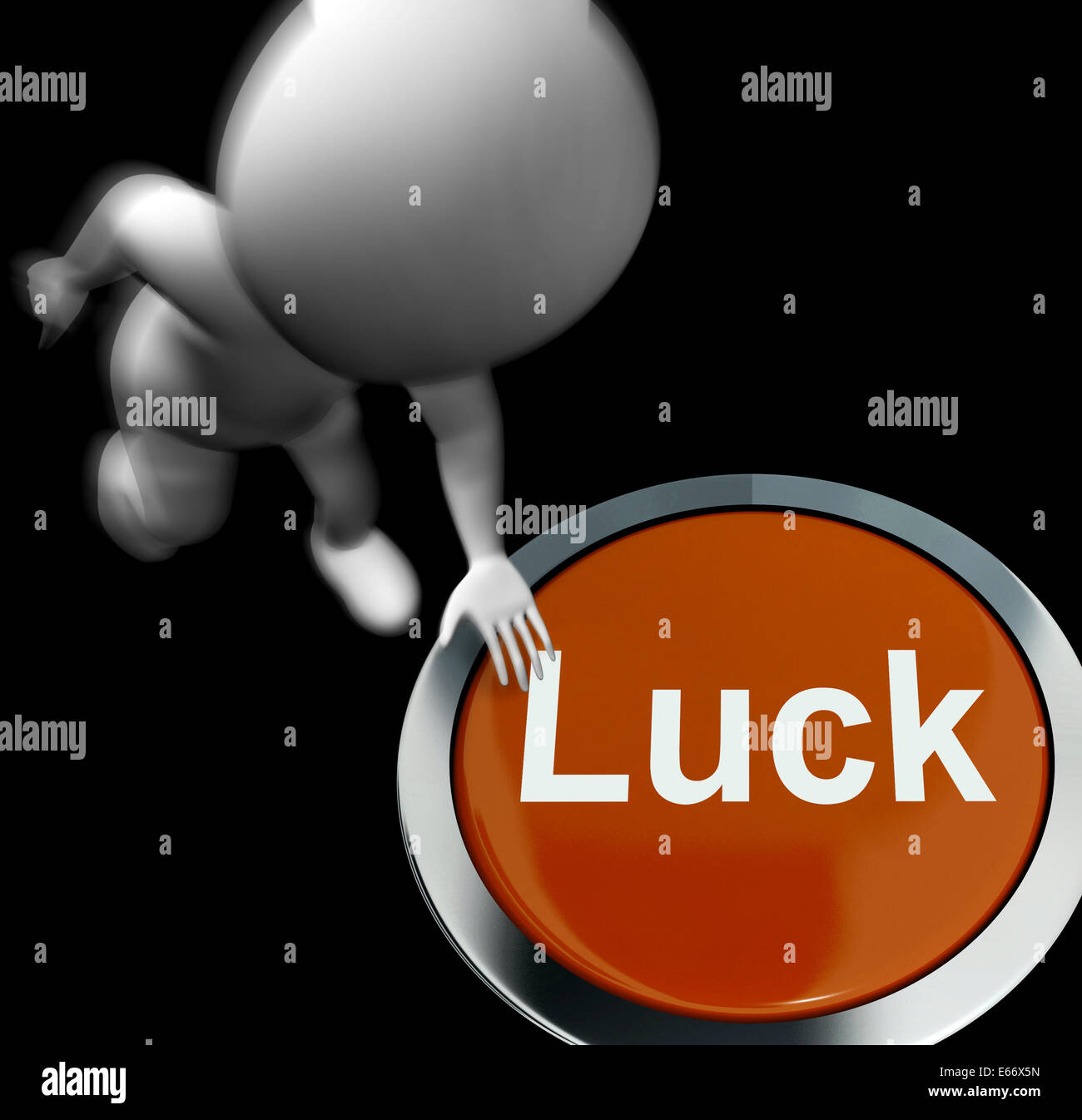 Luck Pressed Showing Chance Gamble Or Fortunate Stock Photo