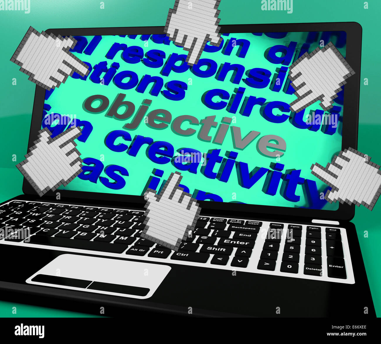 Objective Laptop Screen Meaning Purpose Goal And Target Stock Photo Alamy