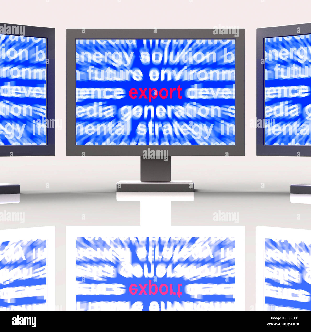 Export Monitors Meaning International Trade And Shipping Stock Photo ...
