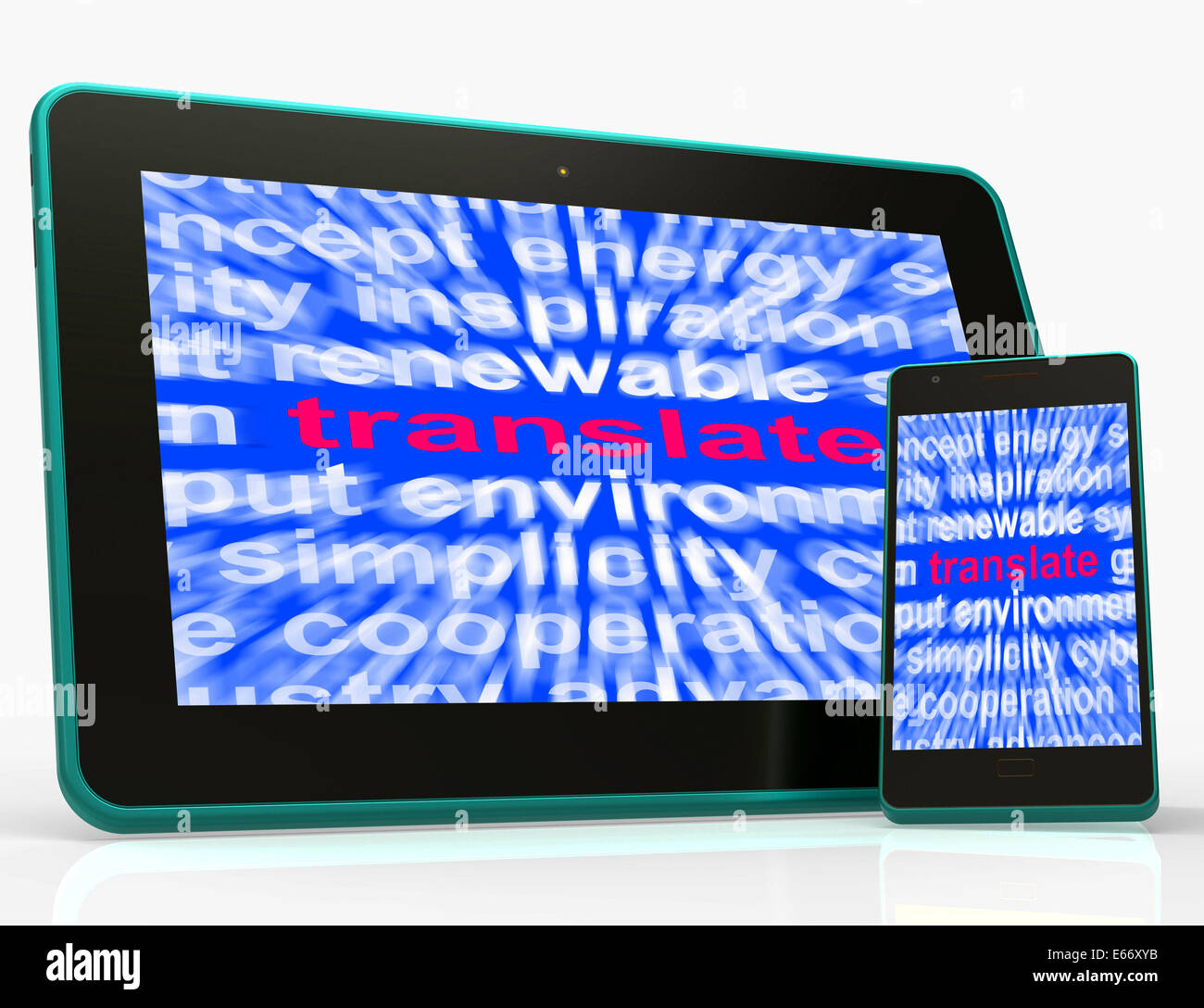Translate Tablet Meaning Converting To Another Language Stock Photo Alamy