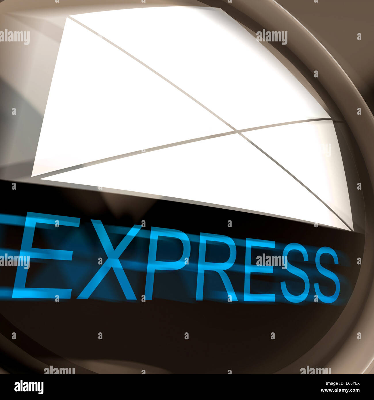 Express Mail Meaning Fast And Priority Post Stock Photo