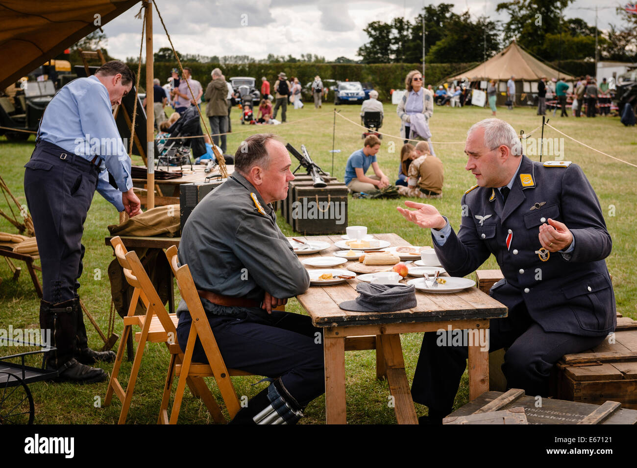 Kent, UK. 16th Aug, 2014. The 6th Annual Combined Ops Show at Headcorn Airfield. Featuring fly-overs, war re-enactments, fancy dress, actual and replica memorabilia, and more. Credit:  Tom Arne Hanslien/Alamy Live News Stock Photo