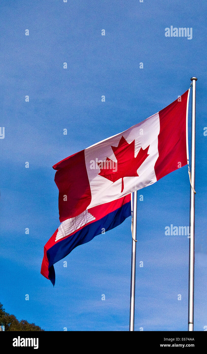 Flying canadian flag hires stock photography and images Alamy
