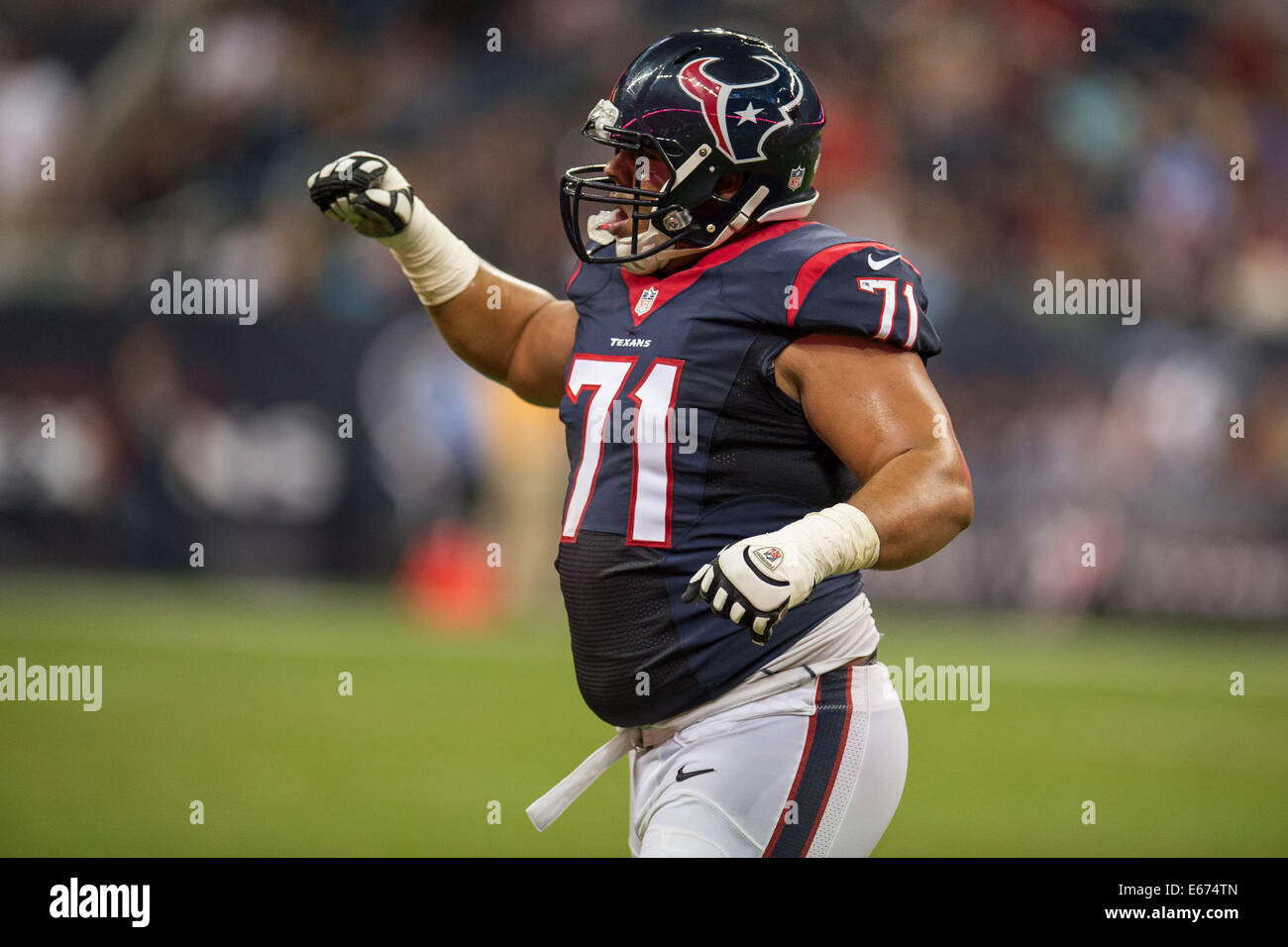 Houston, Texas, USA. 16th Aug, 2014. Houston Texans nose tackle