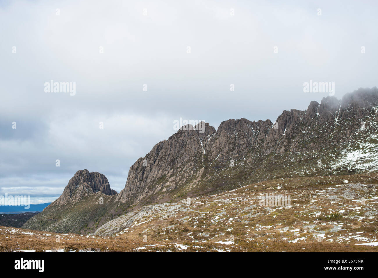 Little Horn and Cradle mountain, Overland track, Tasmania Stock Photo