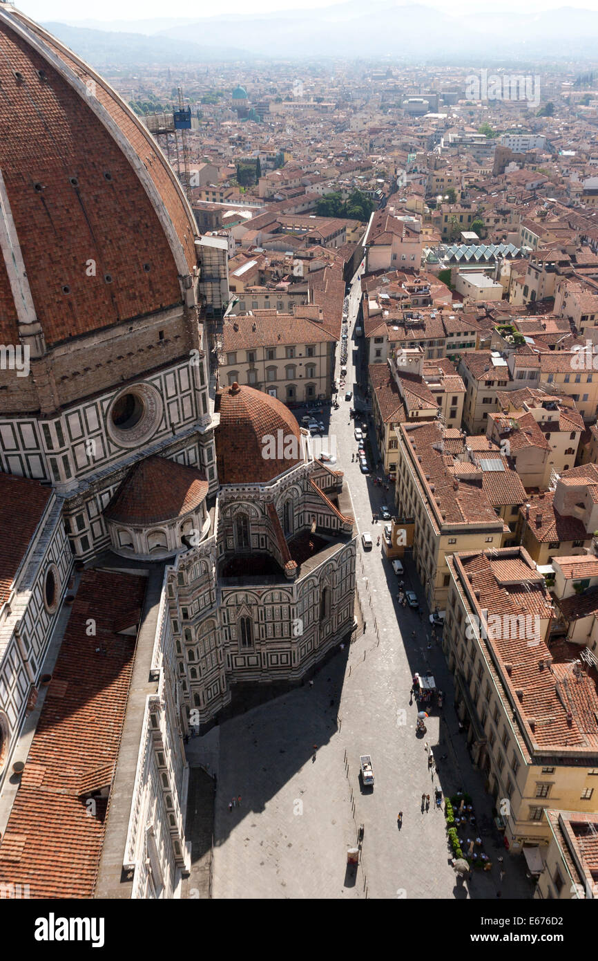 View of Cattedrale di Santa Maria del Fiore from the bell tower Stock Photo