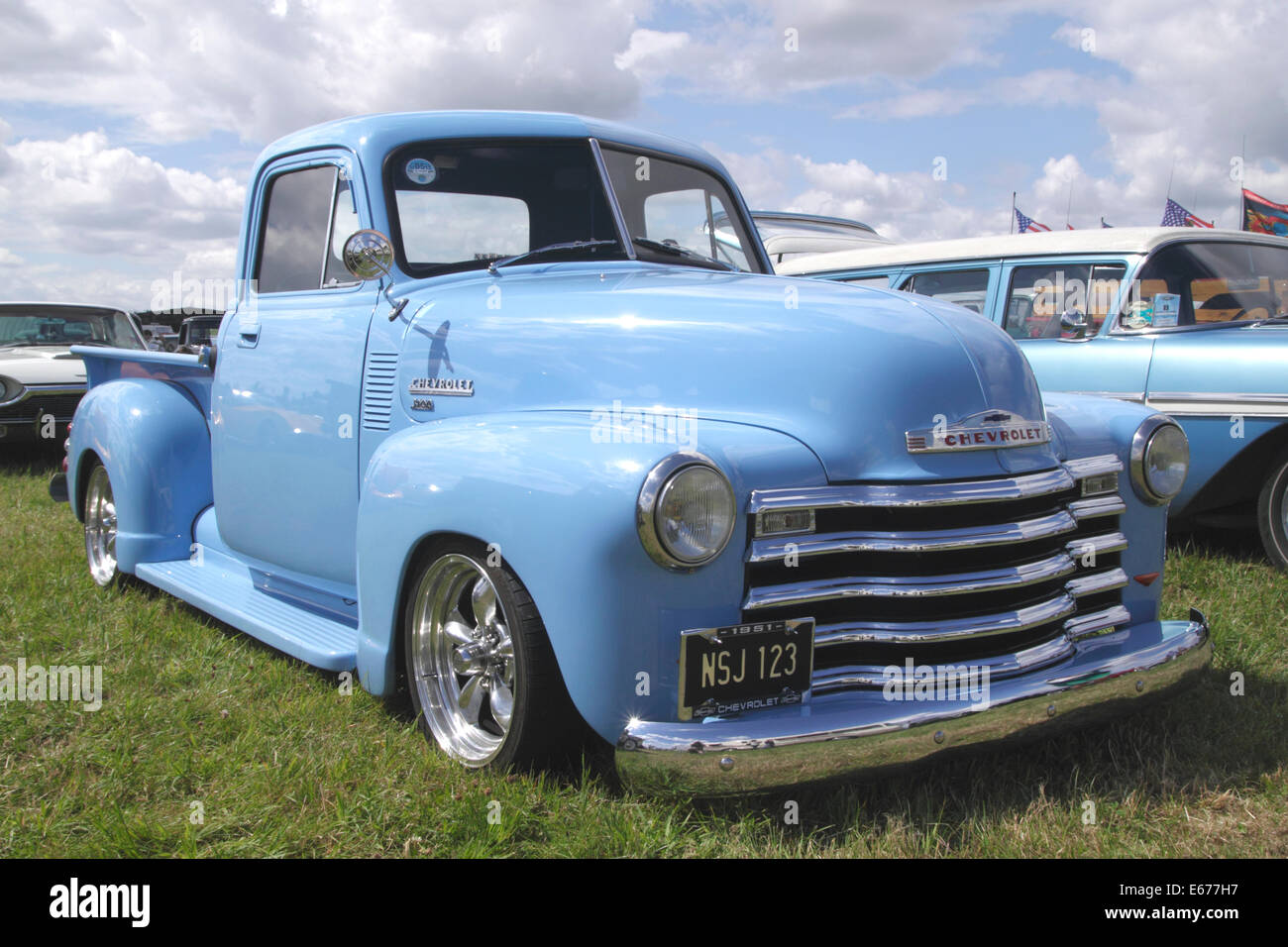 1951 Chevrolet GMC Pickup Truck at White Waltham Retro Festival 2014 Stock Photo