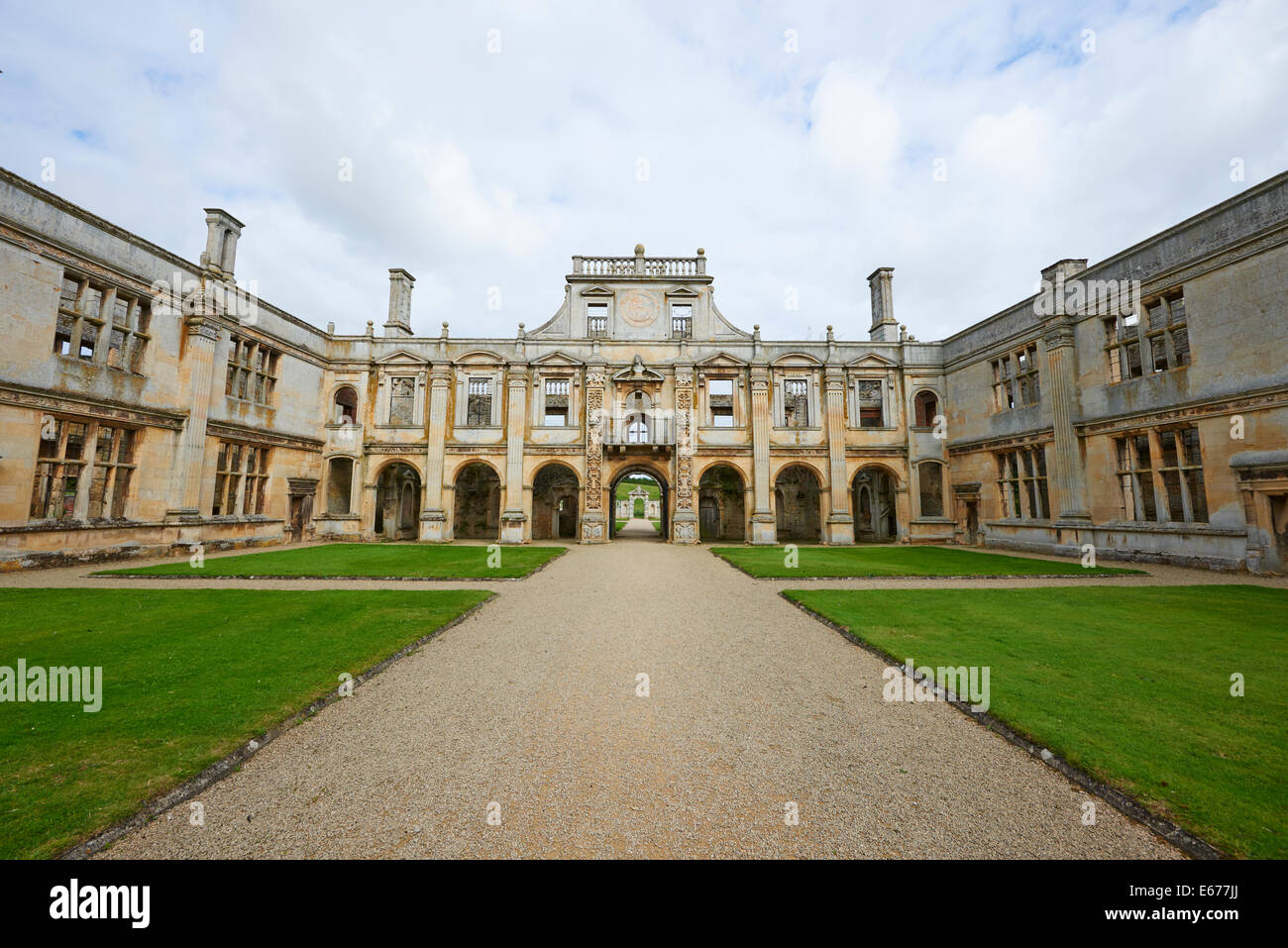 Kirby Hall An Elizabethan Country House Gretton Near Corby Northamptonshire Stock Photo