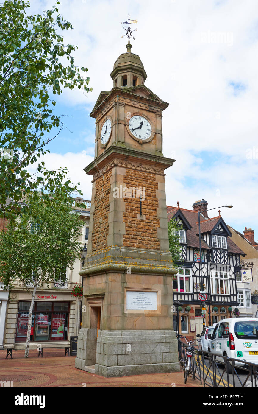 The Clock Tower On Market Place Rugby Warwickshire UK Stock Photo Alamy