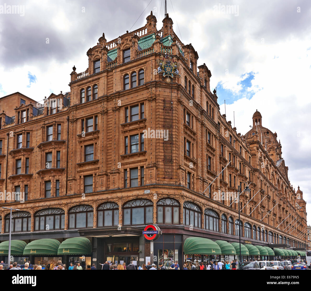 Harrods is an upmarket department store located in Brompton Road in