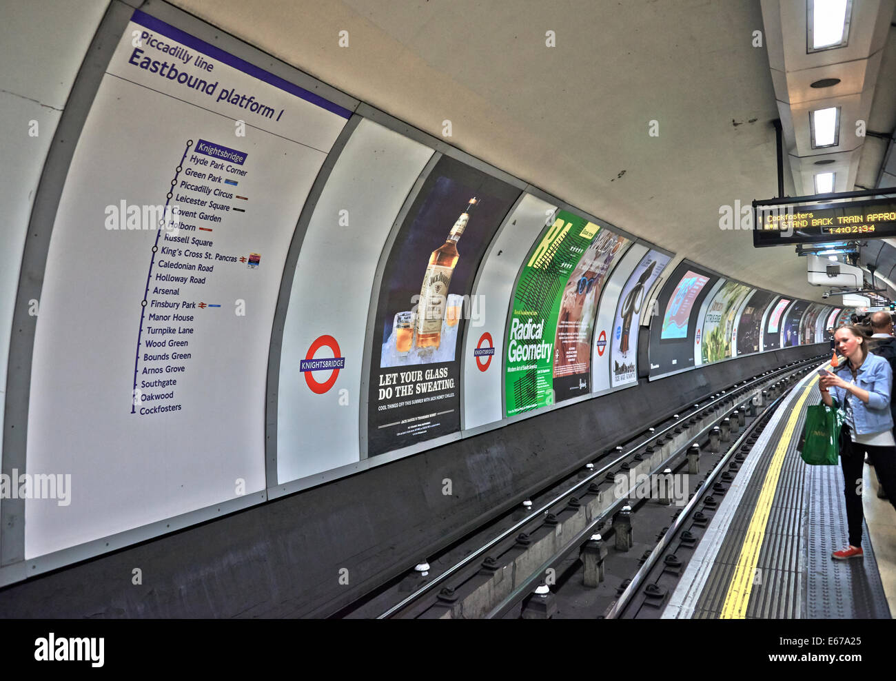 Knightsbridge Tube Station London Stock Photo Alamy