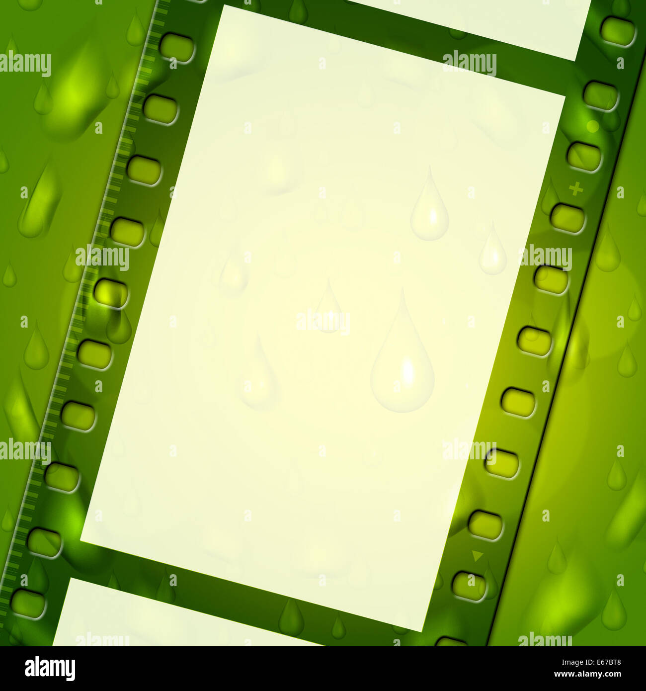 Filmstrip Green Meaning Text Space And Photography Stock Photo Alamy