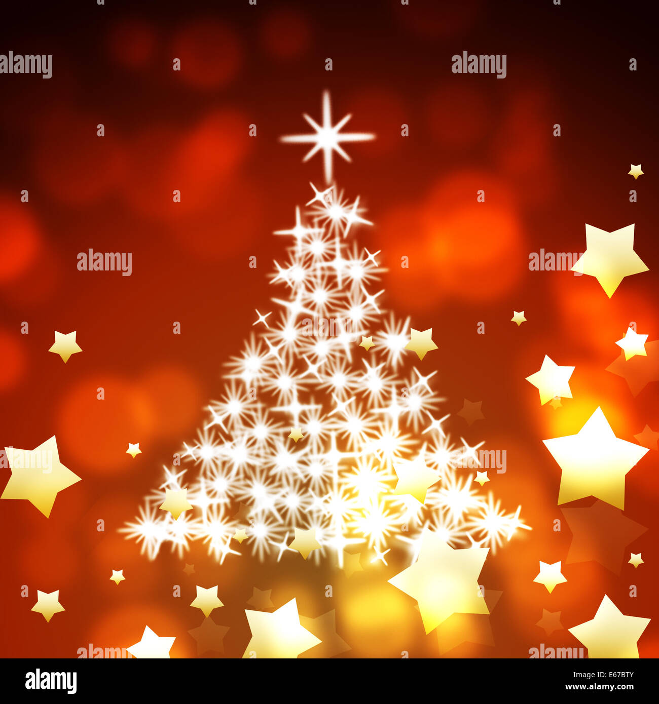 Xmas Tree Meaning Bokeh Lights And Festive Stock Photo Alamy