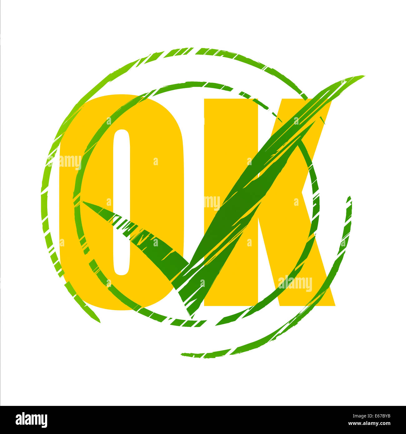 Tick Yes Meaning All Right And Agreement Stock Photo Alamy