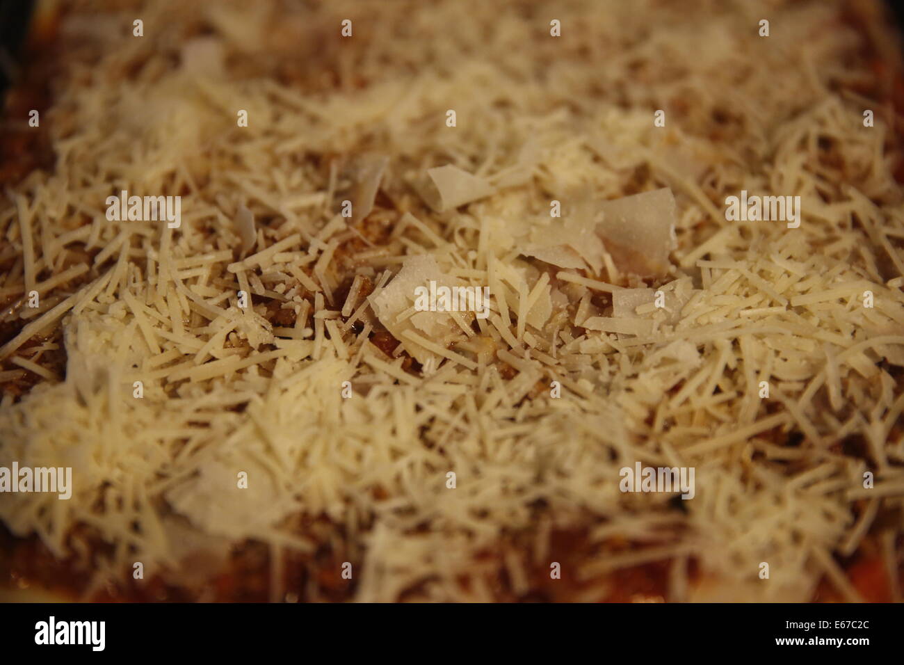 Making Lasagna Italian food cheese layers parmesan ingredients process cooking Stock Photo Alamy