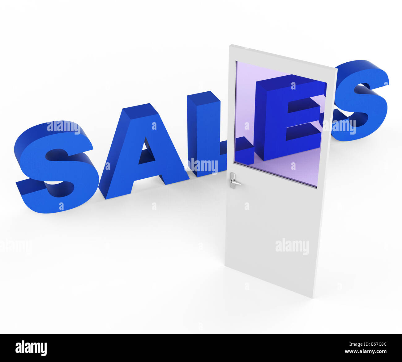 Door Sales Meaning Doorframe Doors And Consumerism Stock Photo Alamy