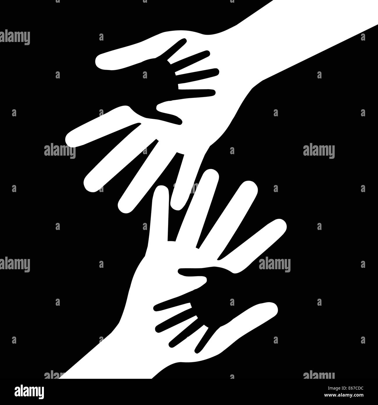 Holding Hands Meaning Bonding Offspring And Child Stock Photo
