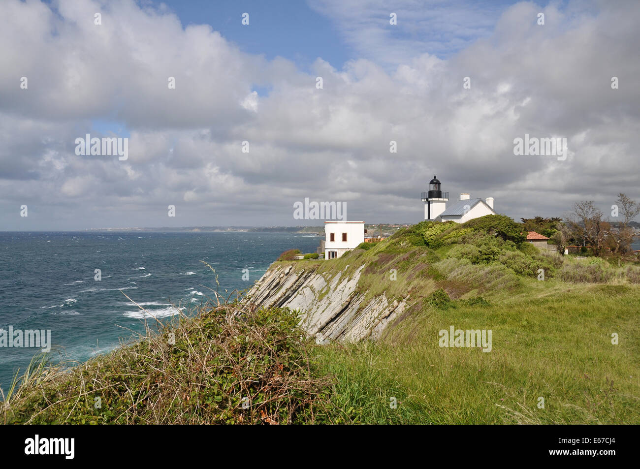 Lighthouse of Socoa, St Jean de Luz, Pays Basque, France Stock Photo