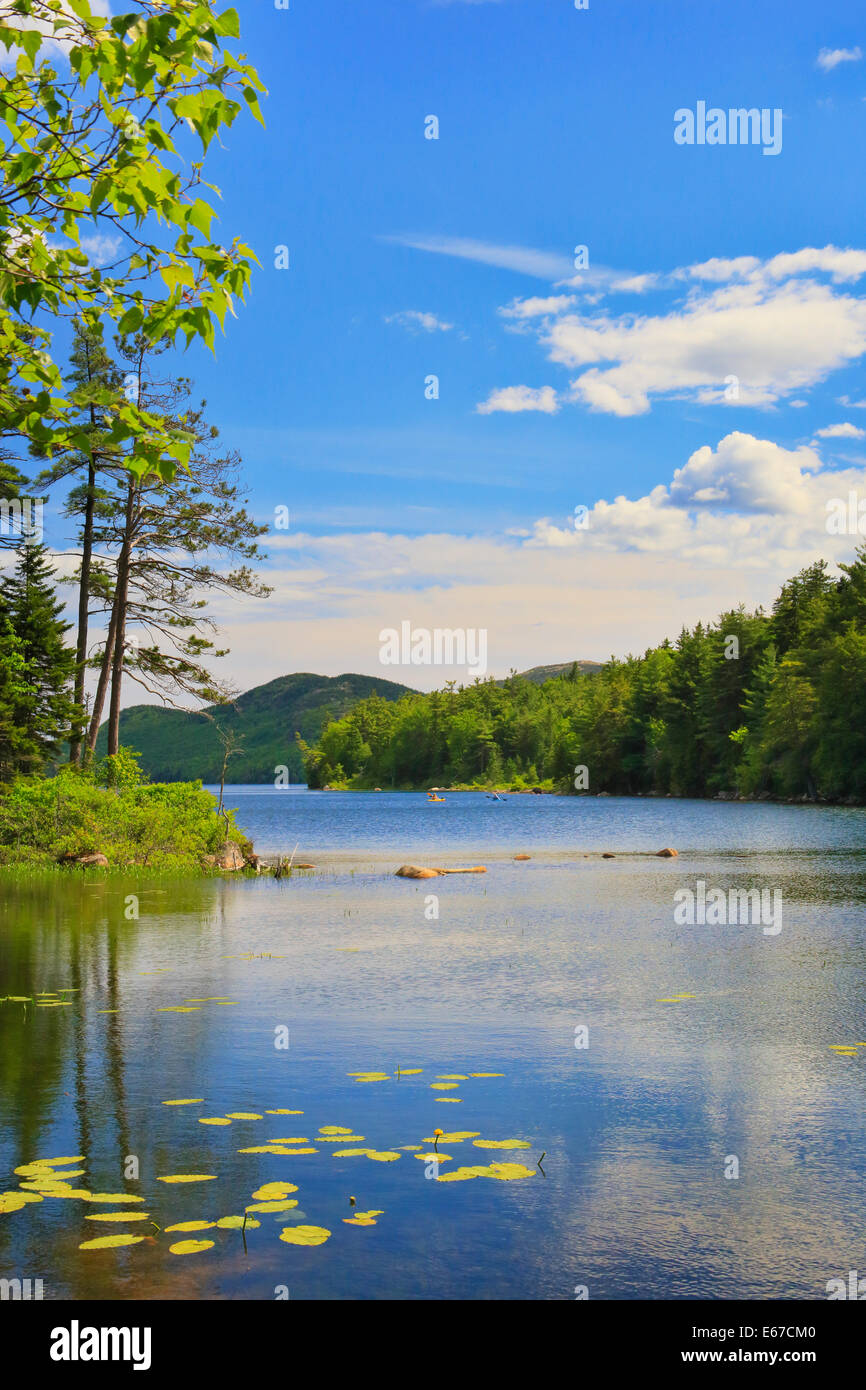 Kayakers, Eagle Lake Loop Carriage Road, Eagle Lake, Acadia National