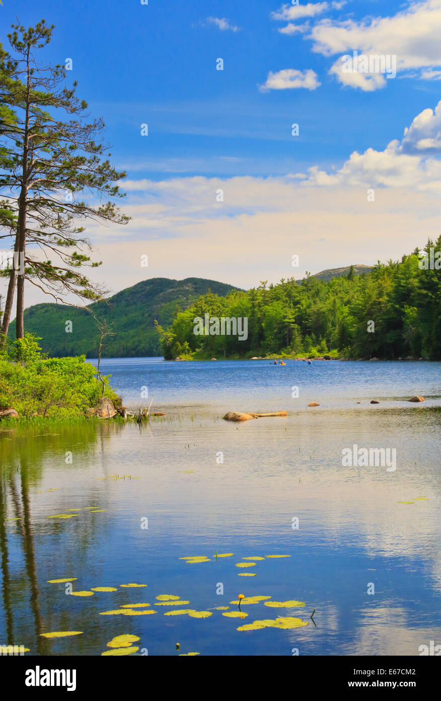Kayakers, Eagle Lake Loop Carriage Road, Eagle Lake, Acadia National
