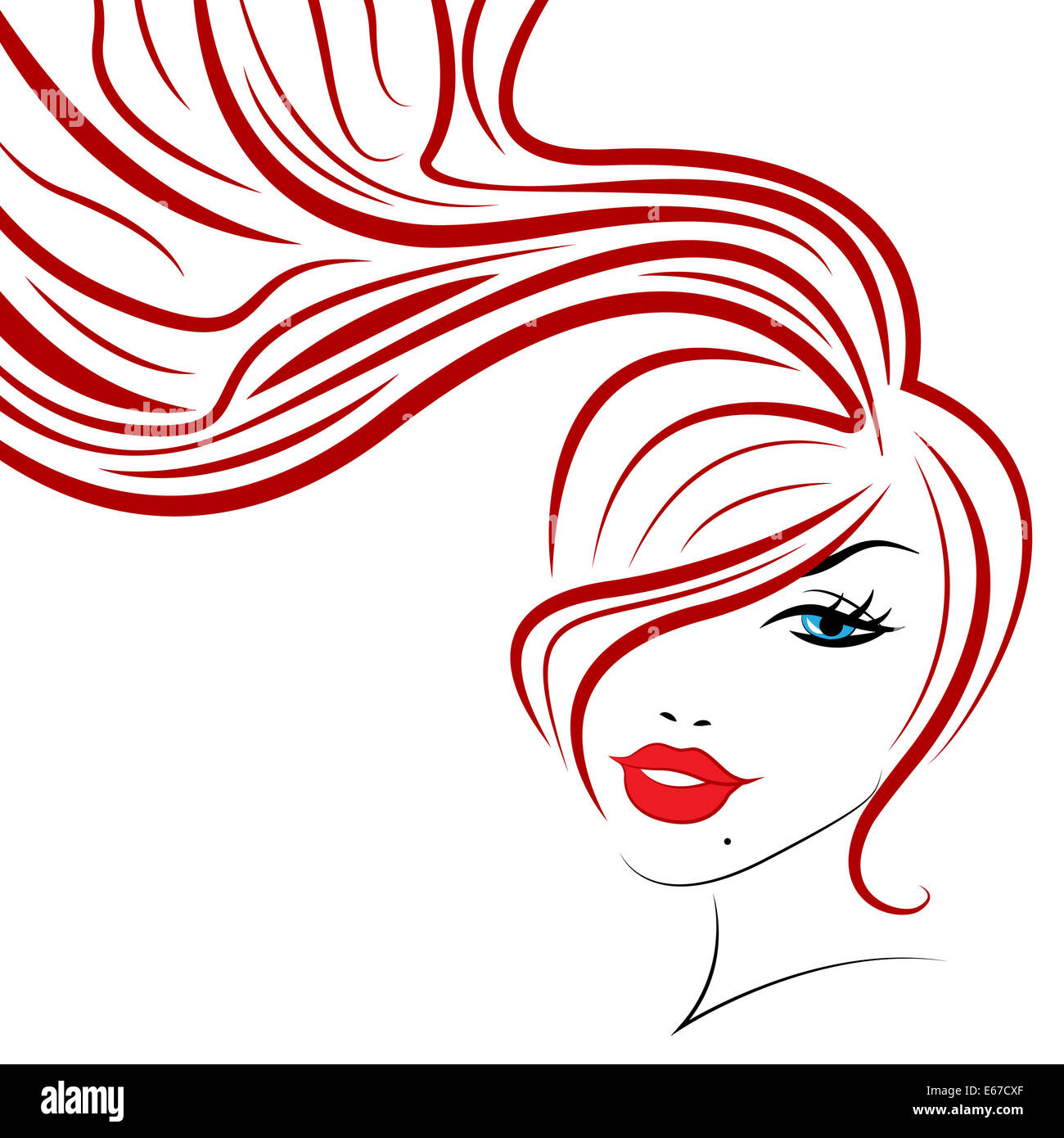 Hair Woman Meaning Facial Care And Lady Stock Photo Alamy