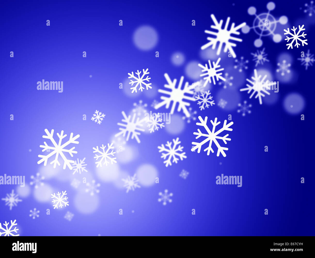 Bokeh Snowflake Meaning Merry Xmas And Flakes Stock Photo Alamy