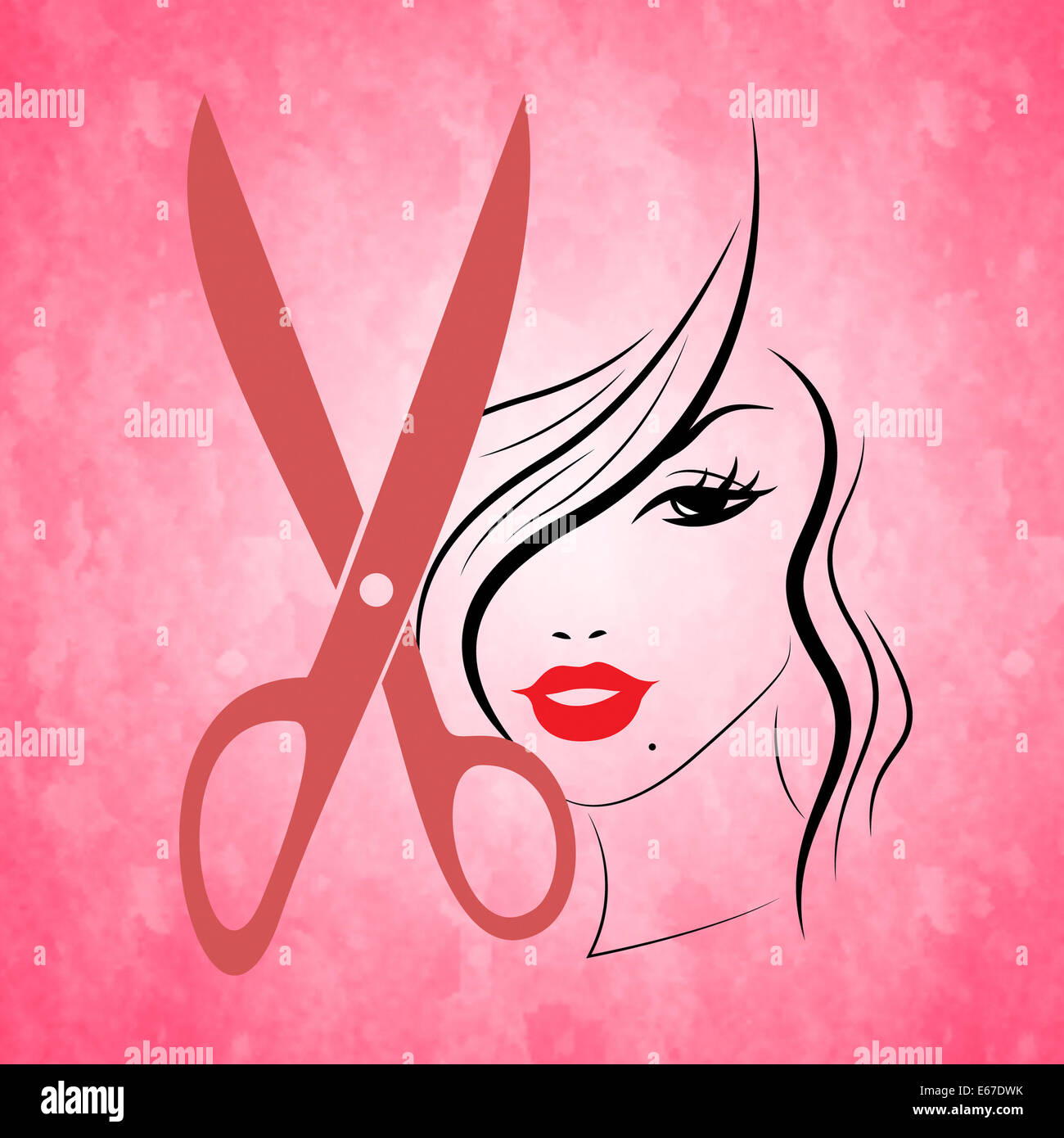 Haircut Hair Meaning Hairdresser Style And Female Stock Photo Alamy