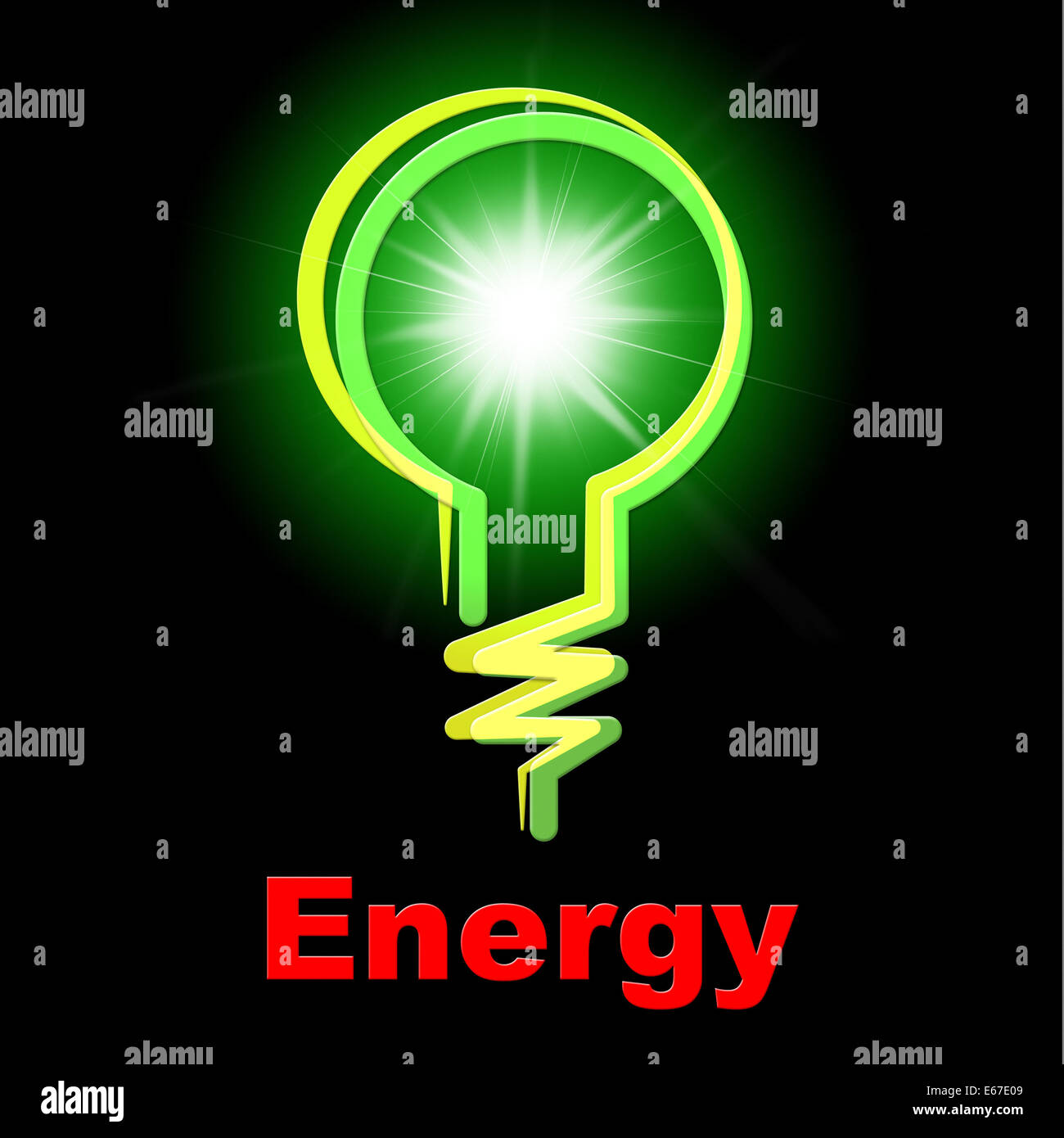 Light Bulb Indicating Power Source And Energy Stock Photo Alamy
