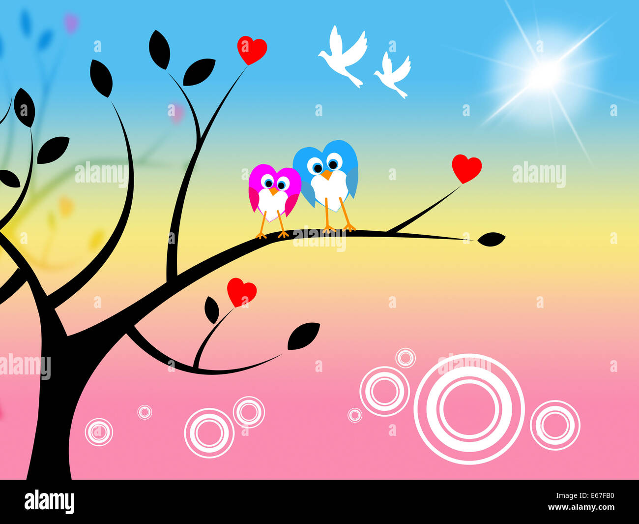 Owls Tree Meaning Treetop Branch And Trunk Stock Photo Alamy