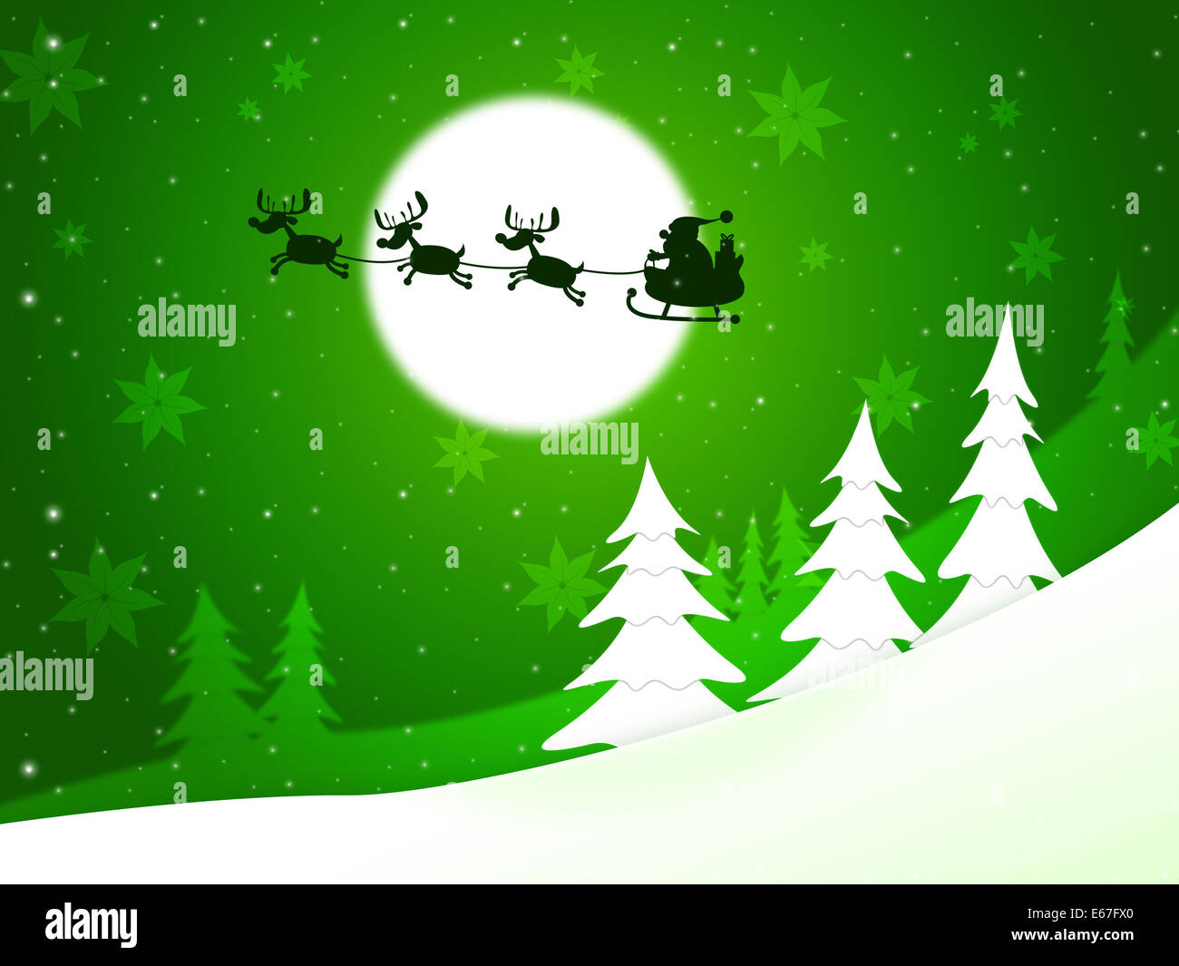 Xmas Tree Meaning Father Christmas And XMas Stock Photo Alamy