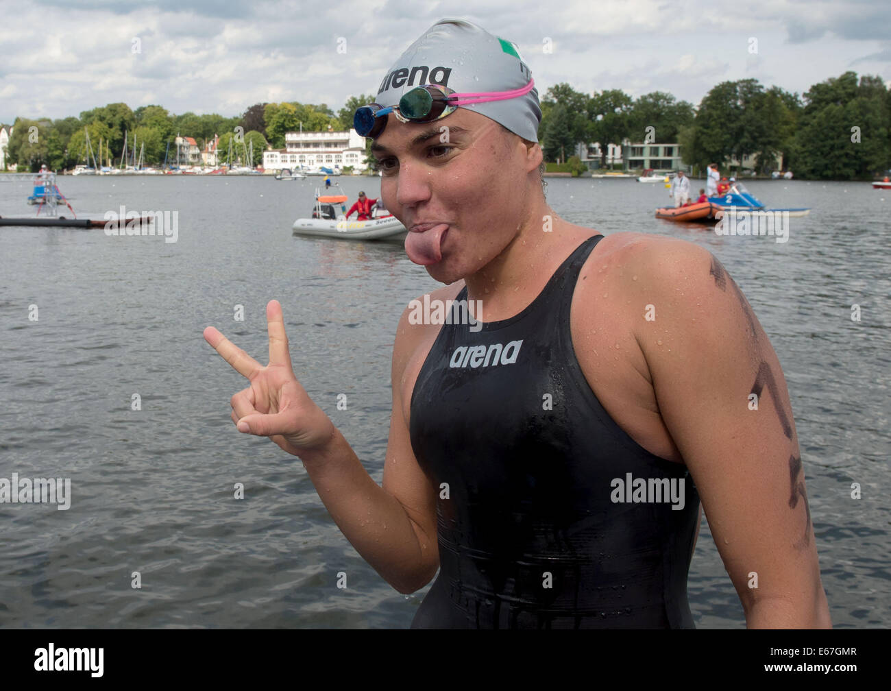 Berlin, Germany. 17th Aug, 2014. Martina Grimaldi from Italy poses for