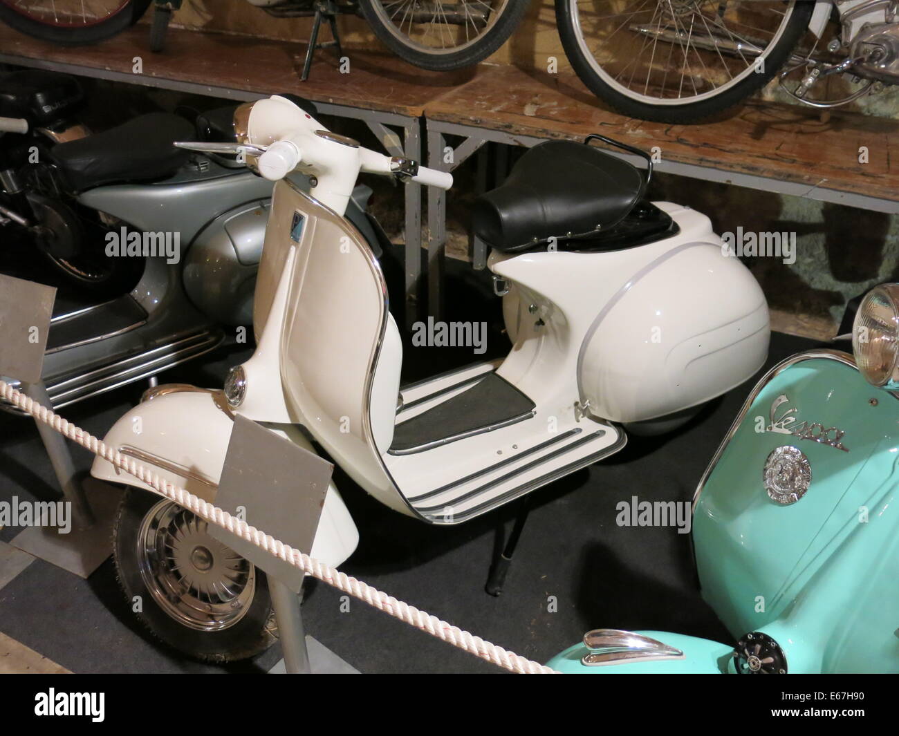 Picture of vintage Vespa motorbike taken at the 9th exhibition of