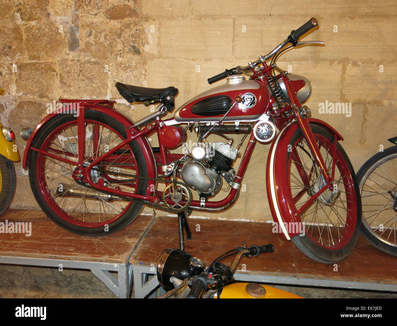 Picture of vintage motorbike (moped) taken at the 9th exhibition of