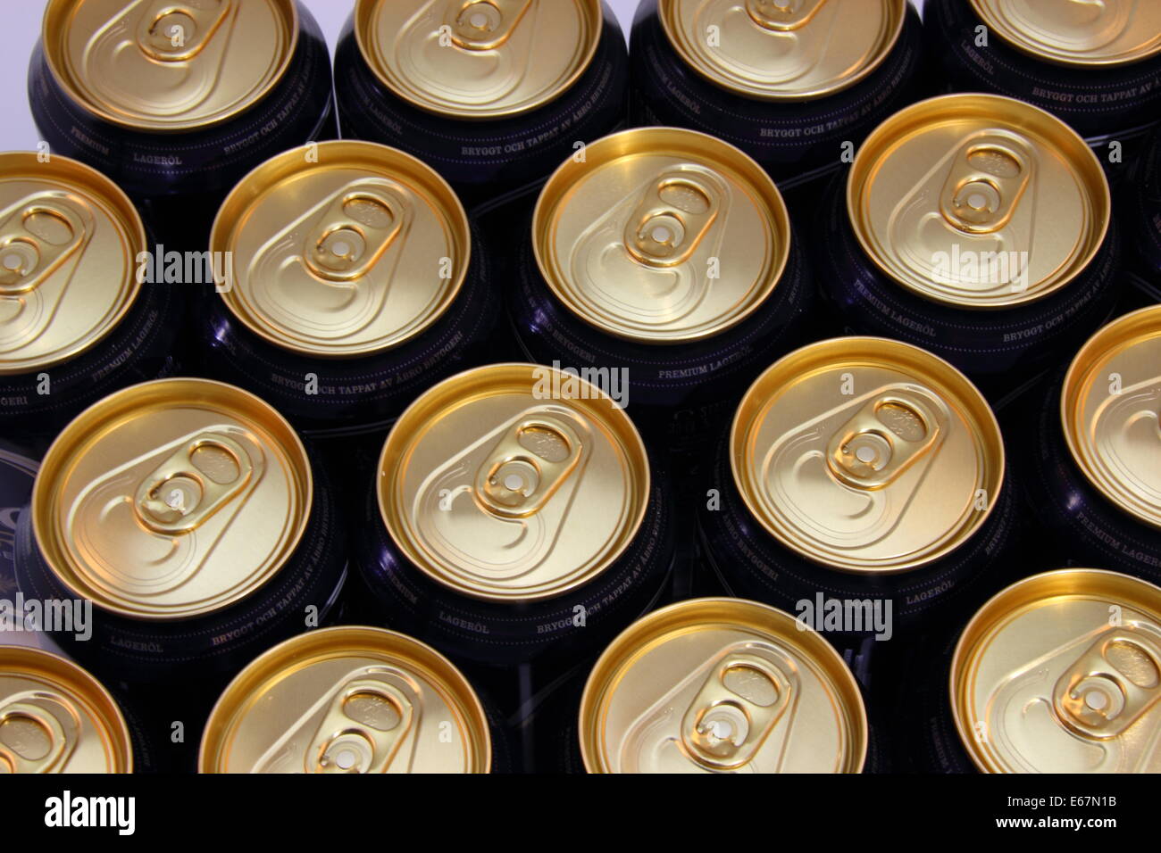 Beer cans isolated top view hires stock photography and images Alamy