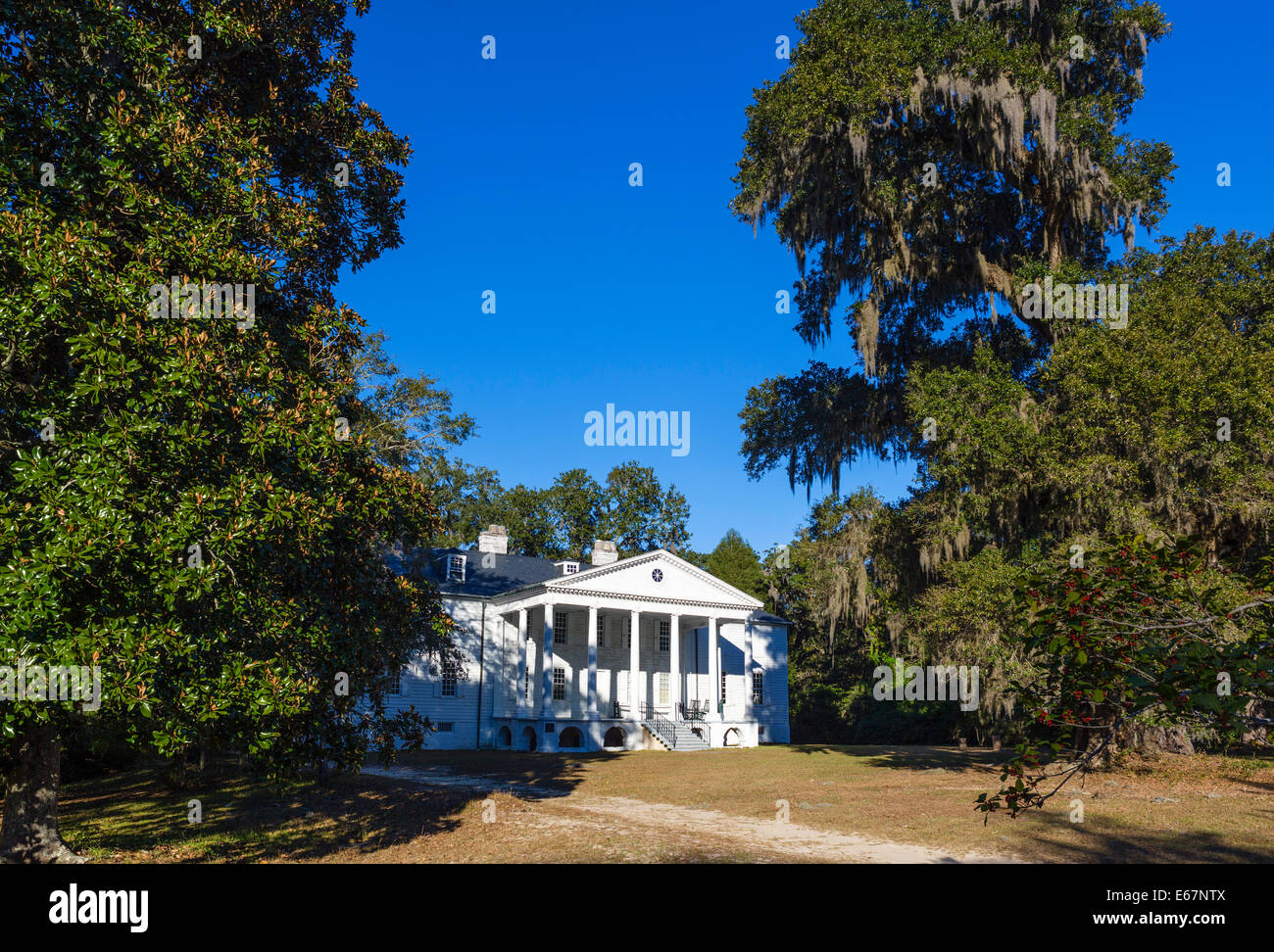 The 18thC Georgian Mansion at Hampton Plantation State Historic Site, McClellanville, South Carolina, USA Stock Photo