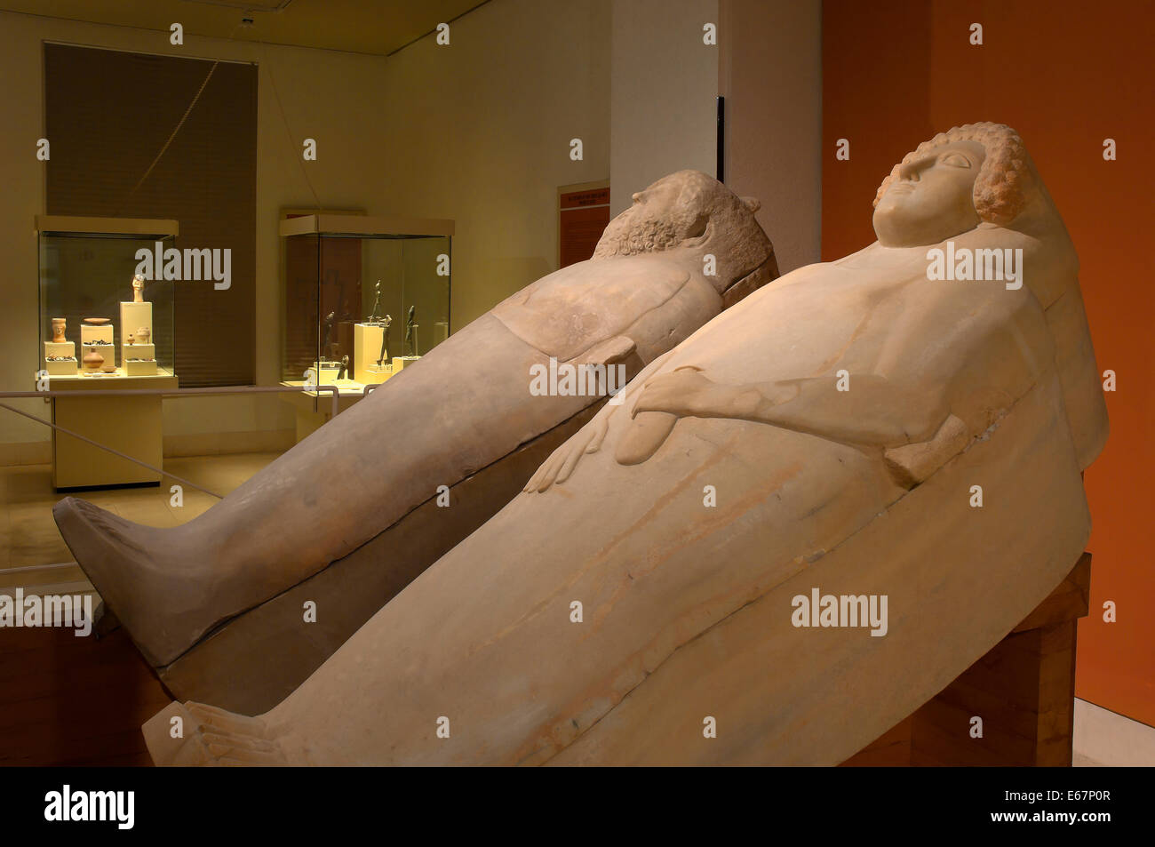 Phoenician Anthropoid Sarcophagi - 5th century BC, Provincial Museum, Cadiz, Region of Andalusia, Spain, Europe Stock Photo